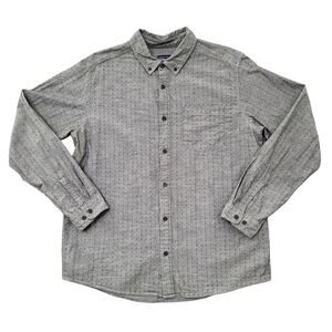 Patagonia Shirt Mens Large Gray Worn Wear Organic Cotton Pocket